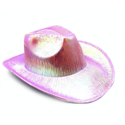 Cowboy Hat - Metallic Pink